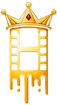 FantasyFlicks logo: a golden crowned film reel